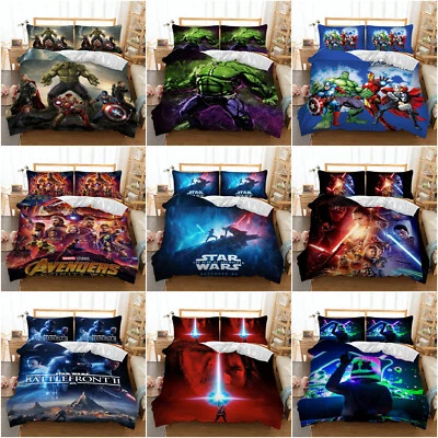 GUIDEAR The Avengers Duvet Quilt Cover Game Bedding Set Single Double King Pillowcase