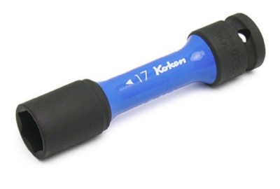 KOKEN IMPACTO Steckschlüssel-Einsatz – 1/2 Zoll Antrieb, Größe 1,0 & 1,1 Zoll, Rot