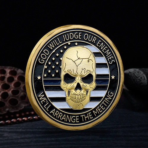 10Pcs Badge Law Enforcement Protect Michael Police Officer Prayer Challenge Coin