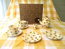 Emma Bridgewater Bumblebee Child's Miniature 9 Piece Tea Set Boxed  NEW & MINT