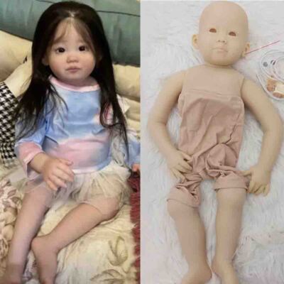 30'' Unfinished Toddler Reborn Doll Kit Huge Girl Blank Unpainted for DIY Gift