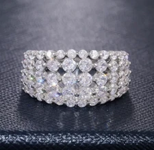 2.5CT CZ Twilight Valentine Gifts Ring 925 Silver Plated Dazzling Wedding Ring