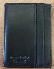 Mens Unisex Front Pocket Wallet Thin Slim Full Leather Multi Card Case Holder ID