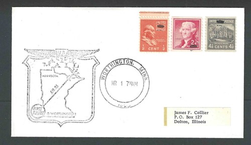 1959 COVER PREXY .5c #803 + 4.5c COIL #844 W/2c LIBERTY PAYS 7c AIRMAIL SEE INFO - 第 1/1 張圖片