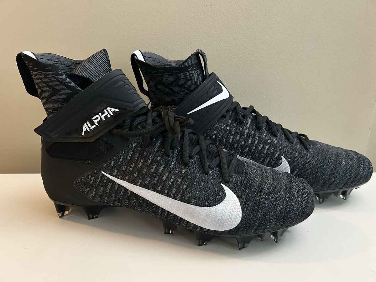 Nike Alpha Menace Elite 2 Black White Football Cleats AO3374 