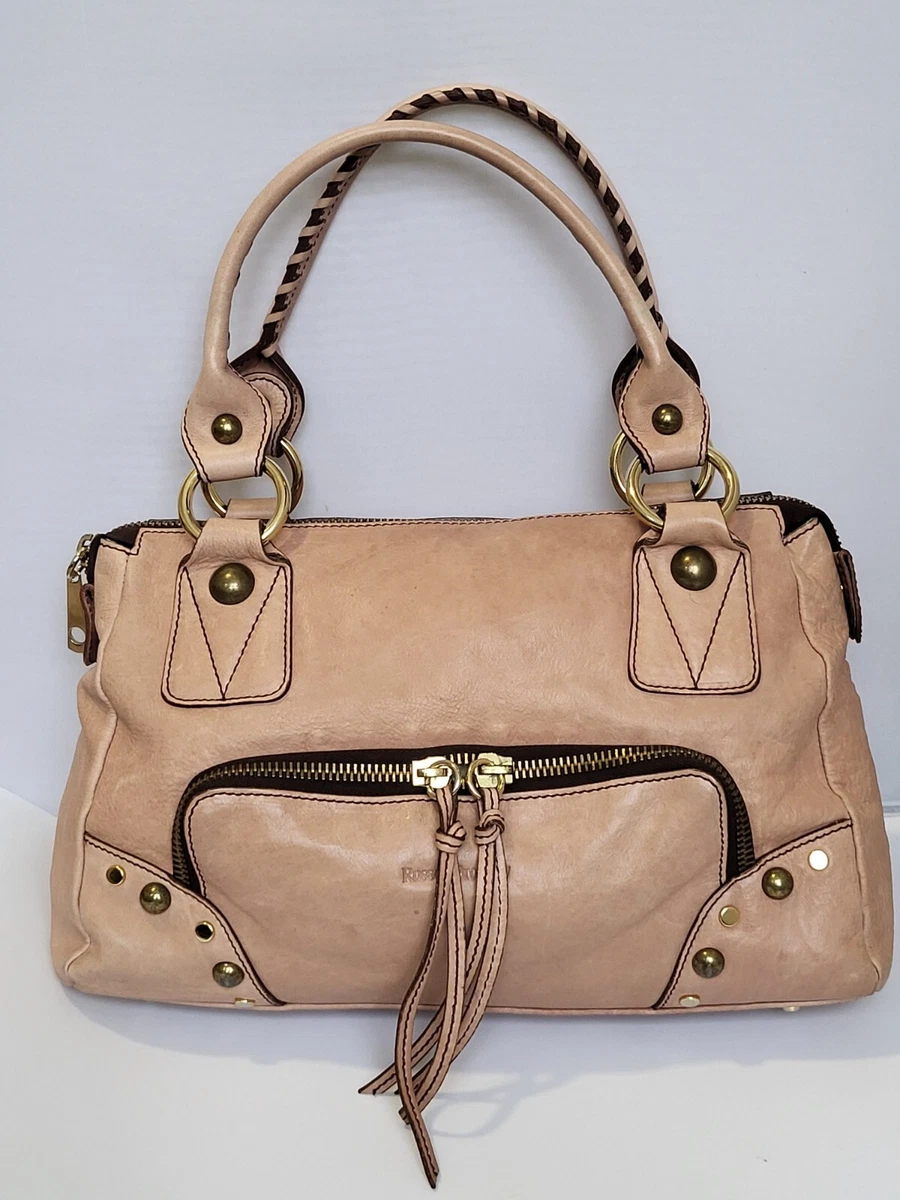 Russell And Bromley Leather Nude Pink Shoulder Bag Size Medium