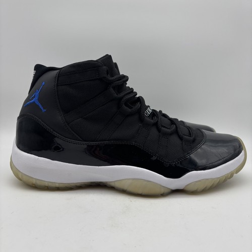 Air Jordan 11 Retro Space Jam Black 2009 Leather Shoes Size 11.5 Mens 378037-041