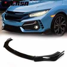 For Honda Civic Sedan 2016-2020 2021 Painted Black Front Bumper Lip Body Spoiler For Honda Civic Sedan 2016-2020 2021 Painted Black Front Bumper Lip Body Spoiler