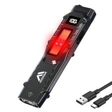 EDC Tactical Flashlight, 1500 High Lumens Rechargeable LED Flashlight, Compac...