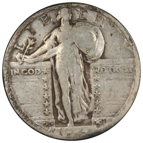 1924-D Standing Liberty Quarter VG VERY DETAILS Cleaned A2977