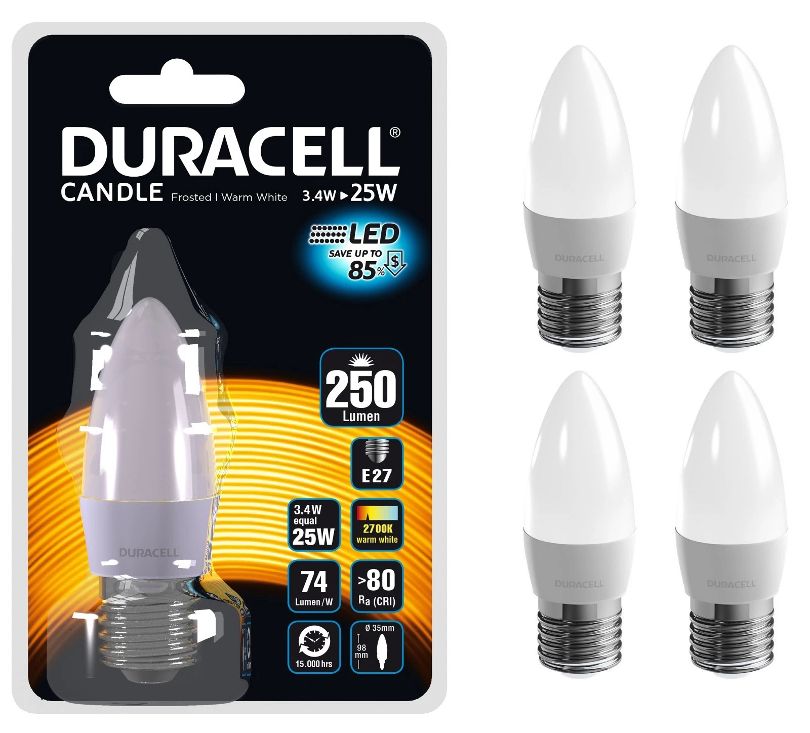 Duracell C100N27B1 E27 Candle LED – main image