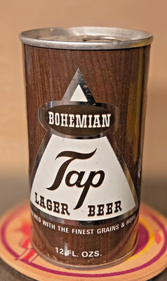 1969 BOTTOM OPEN BOHEMIAN TAP STEEL PULL TAB BEER CAN BURGER CINCINNATI OHIO