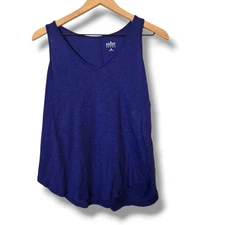Soho NY & Co tank top womens Medium  Blue 100% Cotton