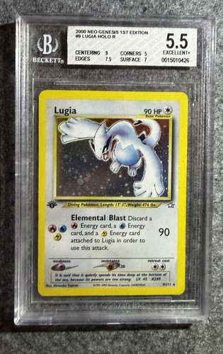 Lugia (1st Edition) graded BGS 5.5 for sale on eBay