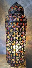 Moroccan Lamp - Decorative Tall Floor / Table Lamp Multicoloured Glass Jewels 
