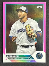 Pedro Leon 2023 Topps Pro Debut Pink Foil PD-172 Sugar Land Space Cowboys