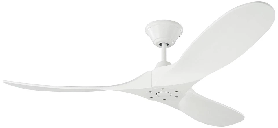 52" Visual Comfort Maverick II Matte White Damp Rated Fan with Remote - Image 2 of 3