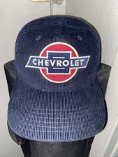 Vintage-Style Chevrolet Dark Blue Corduroy Snapback Hat NWT