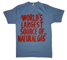 VTG 80s World's Largest Source of Natural Gas Shirt Single Stitch Screen Stars M