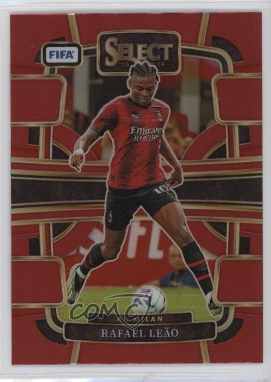 2023-24 Panini Select FIFA Terrace Red Prizm Rafael Leao #33 14mf