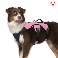 rabbitgoo Dog Harness with Lift Handle Escape Proof Adjustable Vest Light Pink M