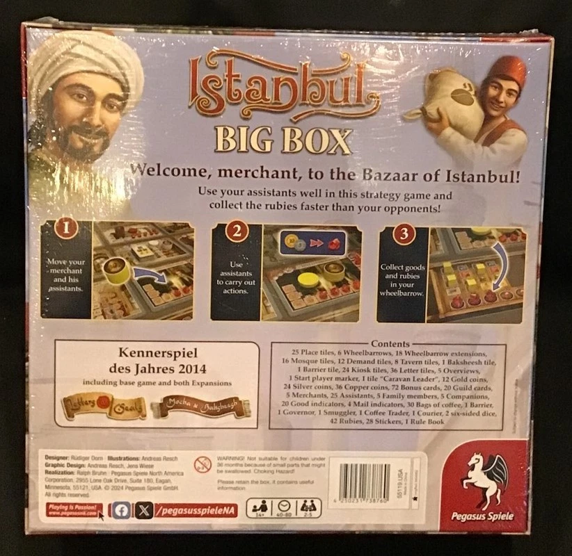 Istanbul ~ Big Box ~ Juegos Pegasus ~ New ~ OEJ Foto 2 de 3