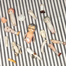 (+15pc) Vtg. "Penny Dolls" (Bisque Doll Parts) - Japan (c. 1920s-30s) ~FOR PARTS