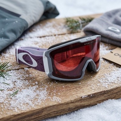 Oakley Line Miner Snow Goggles Geometric Strap W/ Prizm Snow Rose Lens