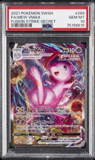 2021 POKEMON SWORD & SHIELD FUSION STRIKE SECRET #269 FULL ART/MEW VMAX PSA 10