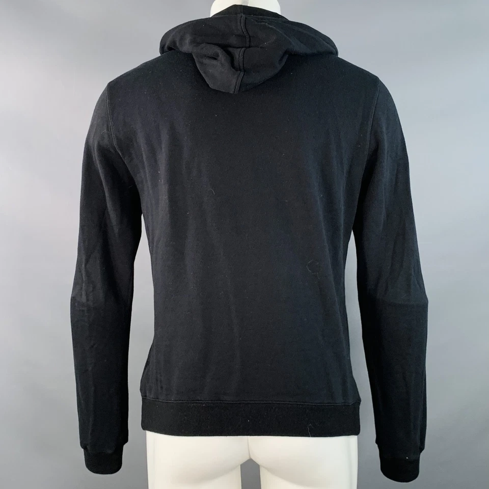 DOLCE & GABBANA Size M Black Gold Cotton Cashmere Hooded Sweatshirt - Image 4 of 4