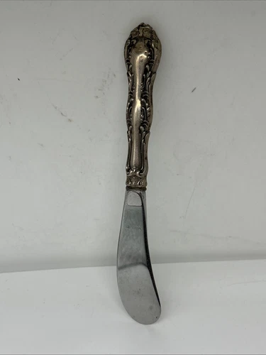 Irving by Wallace Sterling Silver Flat Butter Knife 6” Hollow AS IS Handle Damag