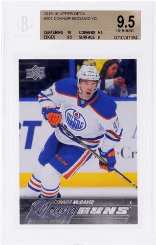 2015 Upper Deck Connor Mcdavid Young Guns #201 BGS 9.5 Rookie RC