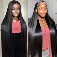 30 Inch 13x6 Lace Front Wigs Human Hair 200 Density Straight HD Lace Front Wi...