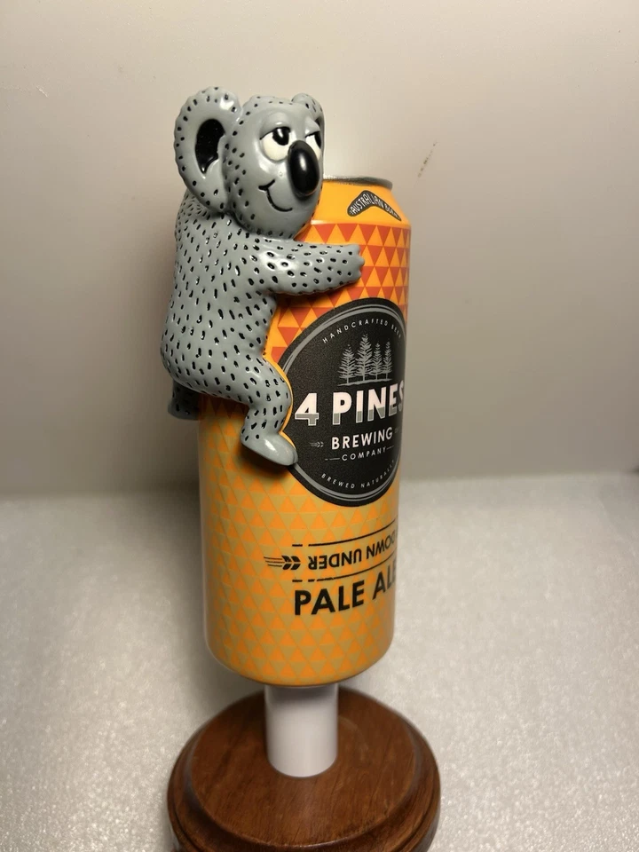 4 PINES DOWN UNDER APLE ALE KOALA ON A CAN draft beer tap handle. AUSTRALIA - Image 2 of 4