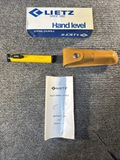 Vintage Lietz 8040-05 Hand Level w/ Leather Case, Original Box, Instructions