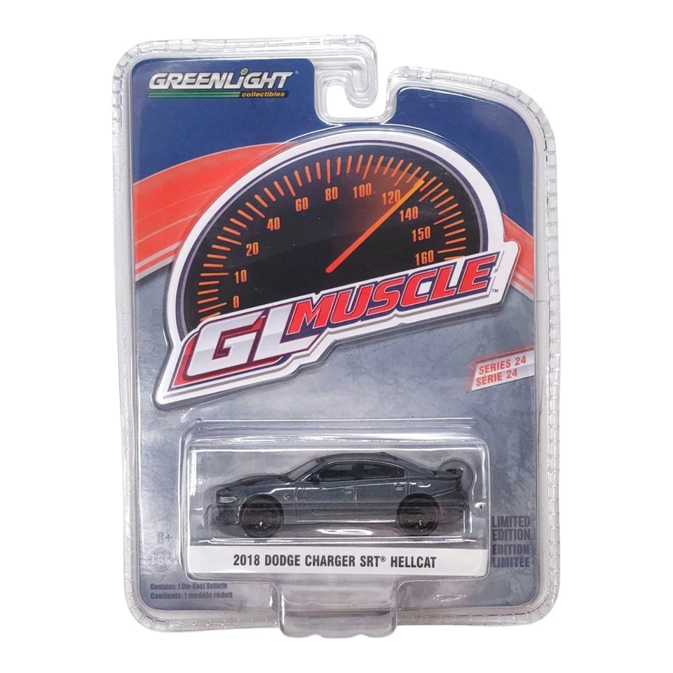 Greenlight Dodge Charger SRT Hellcat Granite GL Muscle Diecast 1/64 - Imagen 2 de 2