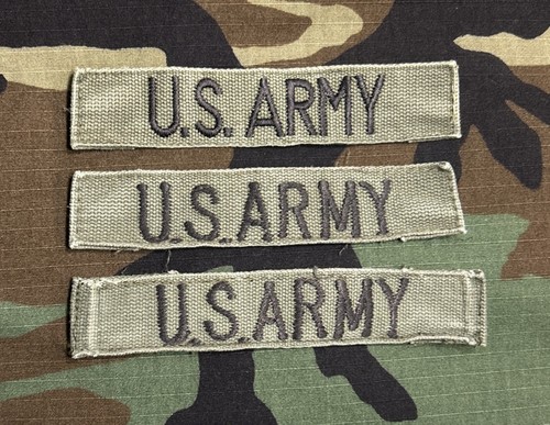 US Army Tapes (3) BDU Sew-On OD Green Webbed