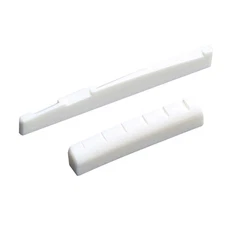 6 String Acoustic Guitar Bone Bridge Saddle and Nut Real Parts for White 