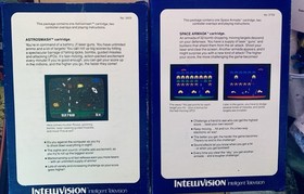 INTELLIVISION 2 CIB GAME LOT SPACE ARMADA /ASTROSMASH CLEANED & TESTED #1