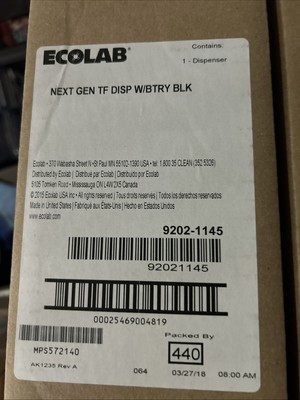 ECOLAB 9202-1145 Next Gen TF Dispenser With Battery Black