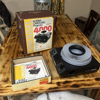 #ad Kodak Carousel Projector 4000 In Box For Parts Not Working $10.00