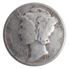 1931-P Mercury Dime VG Very Good 90% Silver