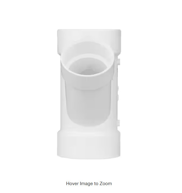 Charlotte Pipe 4 in. x 4 in. x 2 in. DWV PVC Wye Reducing Fitting  #1