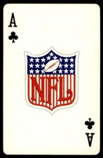 1963 Stancraft RED BACK Ace of Clubs NFL Shield Vintage Playing Card
