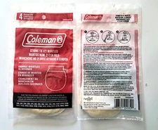 ORIGINAL NEW COLEMAN LANTERN MANTLES #21 STRING TIE 2 packs of 4 (8 MANTLES)