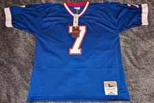 Mens Mitchell N Ness Doug Flutie Buffalo Bills NFL Blue Legacy Jersey #7 Size-XL