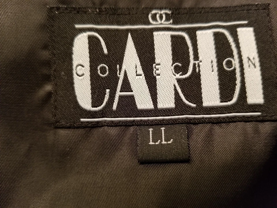 Cardi Collection Mens Vest Shirt Size L L Large Black Gray Striped - Image 2 of 3