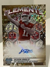 2023 Bowman Best U Jackson Arnold Elements Of Game Gold Refractor Auto /50 CLEAN