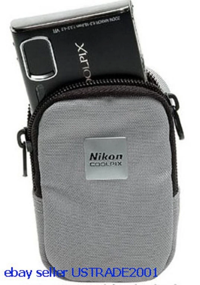 NEW AUTHENTIC NIKON COOLPIX SILVER GREY CASE W/ LOGO FOR COMPACT DIGITAL CAMERA - Image 4 of 4