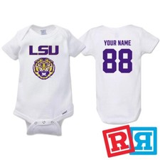 Personalized LSU Tigers Gerber Baby Onesie&reg; Cotton Custom Bodysuit